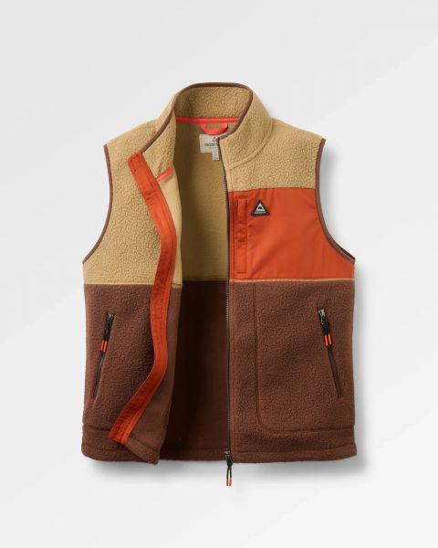 PASSENGER - HOME FULL ZIP SHERPA GILET Weste - biscuit chestnut