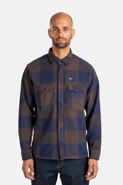 REELL - FREEMAN SHIRT Hemd check brown navy