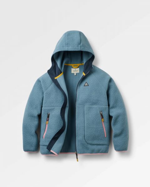 PASSENGER - HOMEFULL ZIP SHERPA FLEECE - Fleecejacke stormy blue