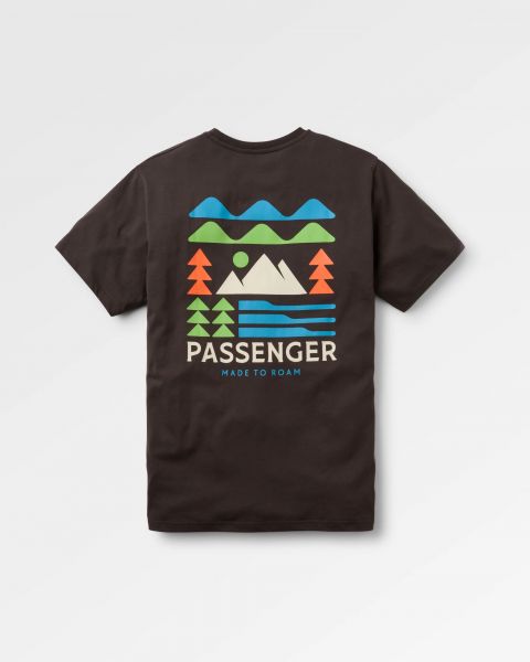 PASSENGER - CUTOUT Organic Baumwoll-T-Shirt - espresso