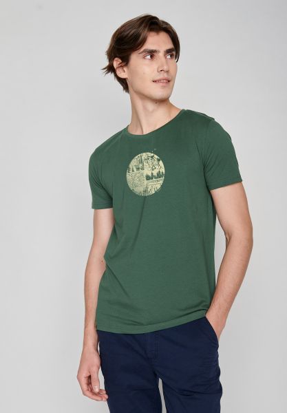 GREENBOMB - NATURE MOUNTAIN CIRCLE Guide T-Shirt bottle green