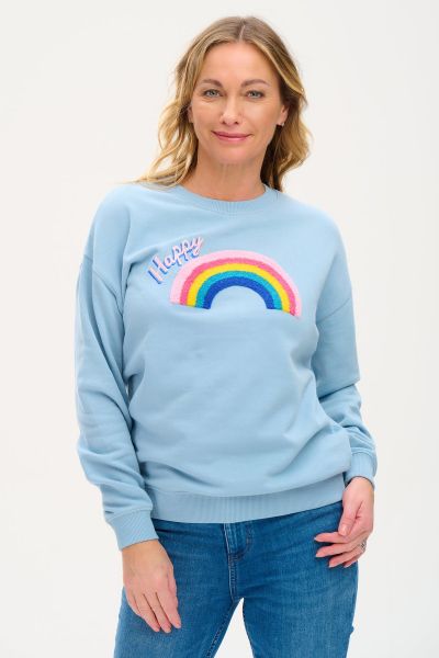 SUGARHILL BRIGHTON - NOAH SWEATSHIRT Pullover dusky blue happy rainbow