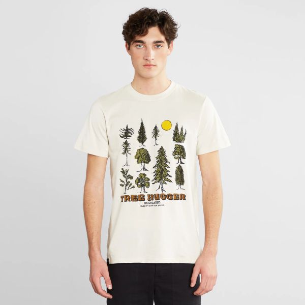 DEDICATED - TREE HUGGER STOCKHOLM T-Shirt oat white