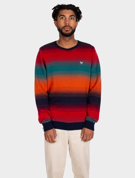 IRIE DAILY - GRADY SUMMER KNIT Sweater Pullover navy red