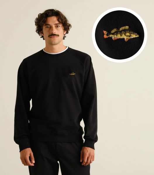 DEDICATED - PERCH EMB MALMOE Sweater - black