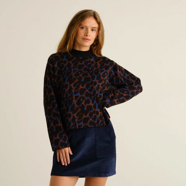 DEDICATED - LIMHAMN LEOPARD SWEATER Pullover multi