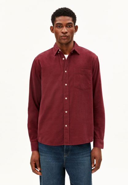 ARMEDANGELS - CORDUROY LONGSLEEVE SHIRT Cord Hemd velvet red