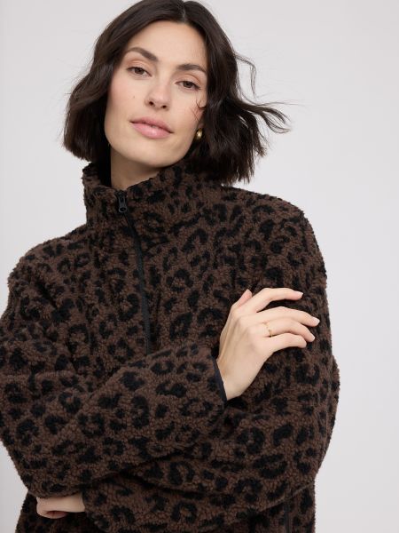 MAZINE - LEO PRINTED TEDDY FLEECE JACKET Jacke chocolate brown printed