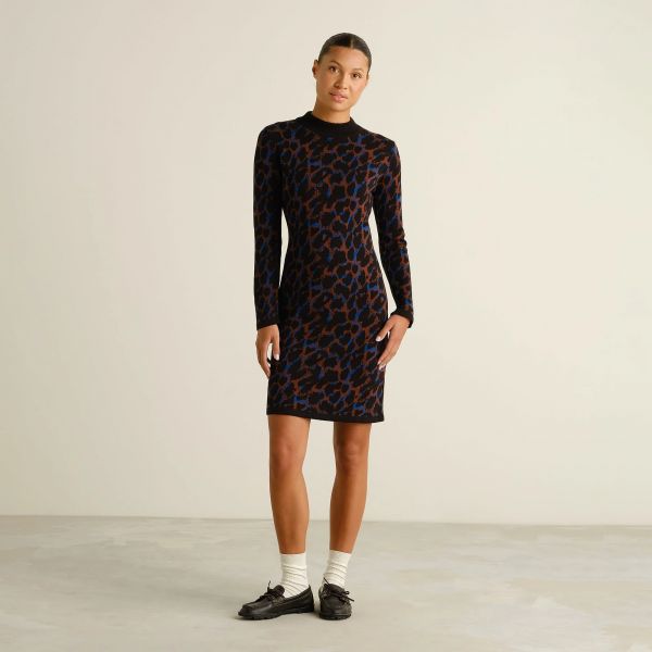 DEDICATED - LO LEOPARD DRESS Kleid multi