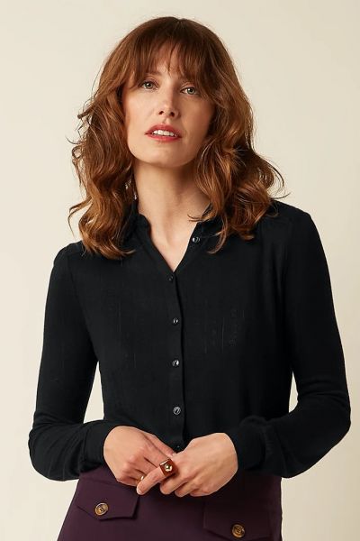 KING LOUIE - CARINA BLOUSE Bluse - black vyne