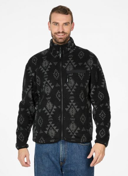 RAGWEAR - TAWON PRINT A Plüschjacke - black