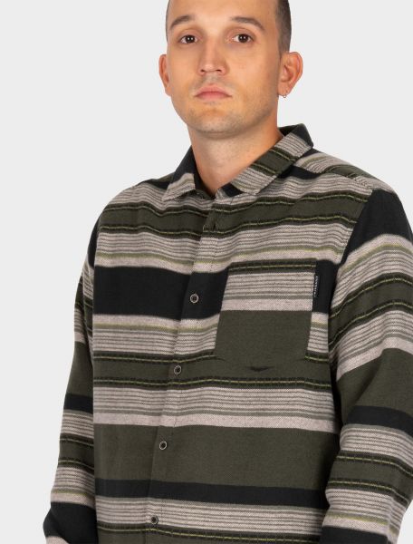 IRIE DAILY - SANTANIA SHIRT Hemd black olive