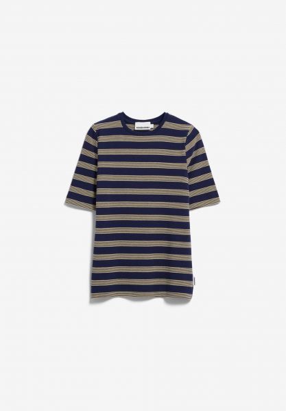 ARMEDANGELS - JAANISARA STRIPES T-shirt tinted navy golden hay