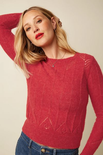 KING LOUIE - LIA TOP HIVER KNIT Pullover fiery redKING LOUIE - LIA TOP HIVER KNIT Pullover fiery red