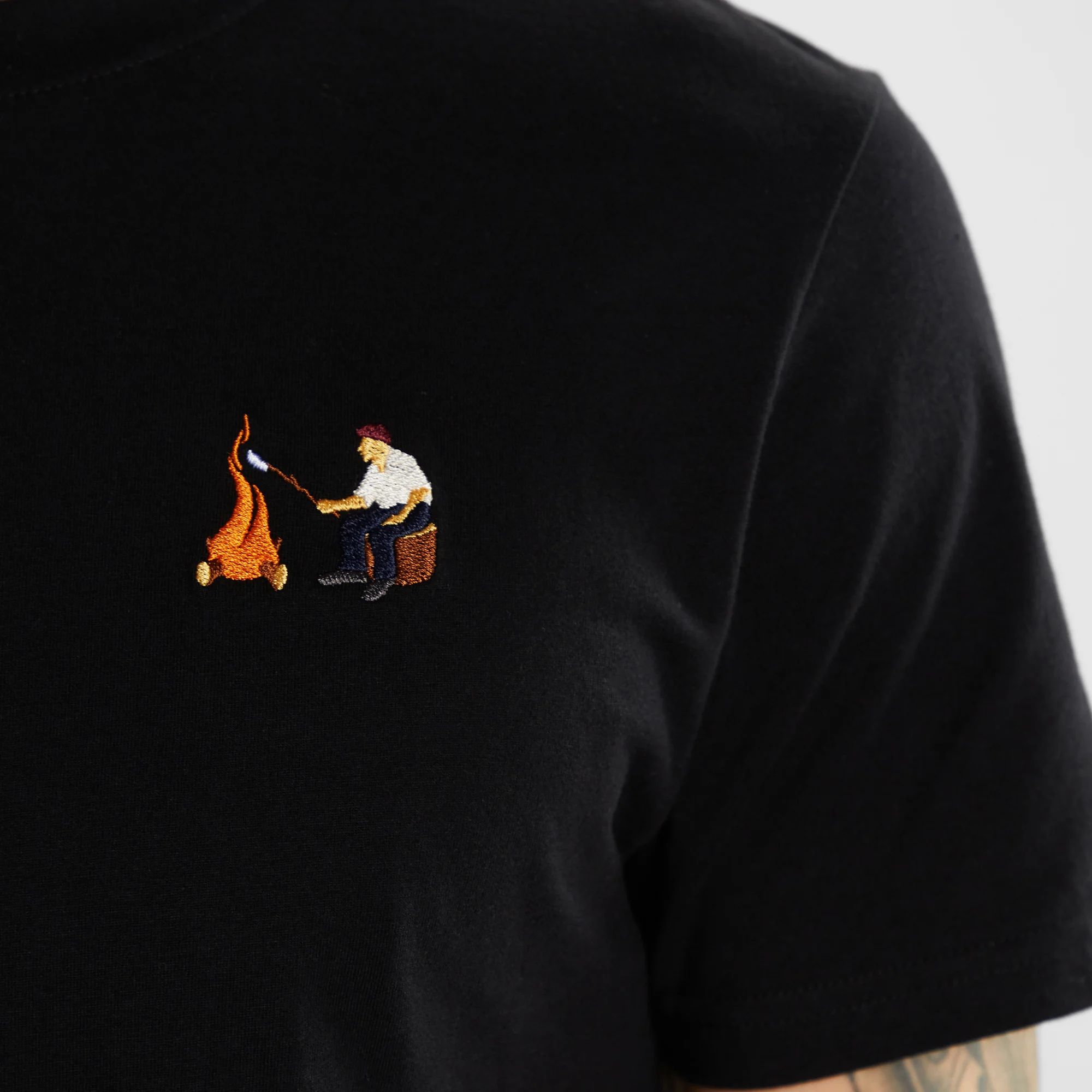 DEDICATED-CAMPING-FIRE-EMBStockholm-Shirt-black