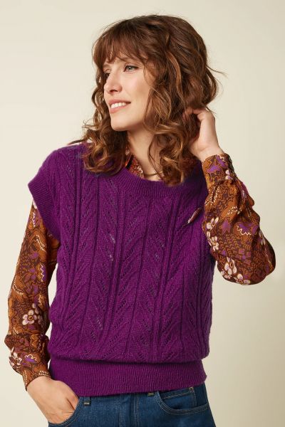 KING LOUIE - SPENCER ORCIA TOP Pullover caspia purple