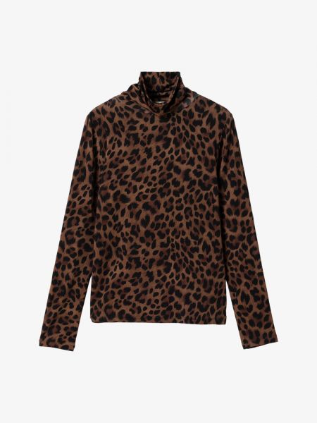 MADEMOISELLE YEYE - STAY WITH ME ROLLNECK TOP Ecovero Longsleeve leo