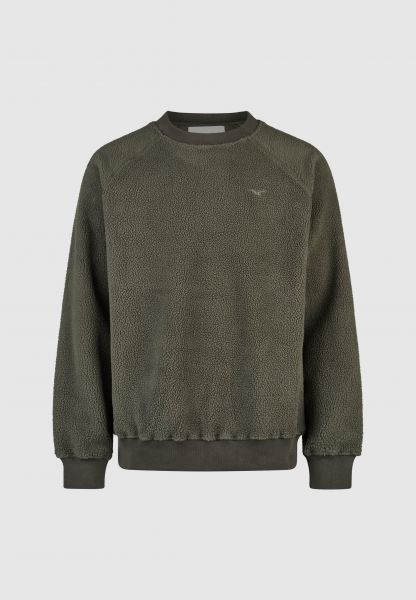 CLEPTOMANICX - FLANEUR CREWNECK SWEATER Fleecepullover tea leaf