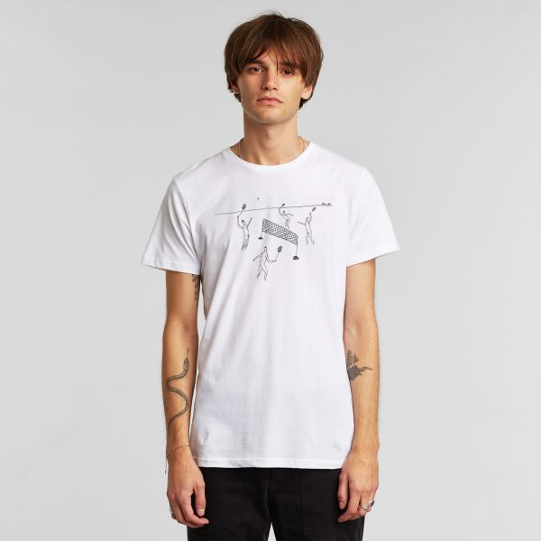 DEDICATED - BADMINTON STOCKHOLM T-Shirt white