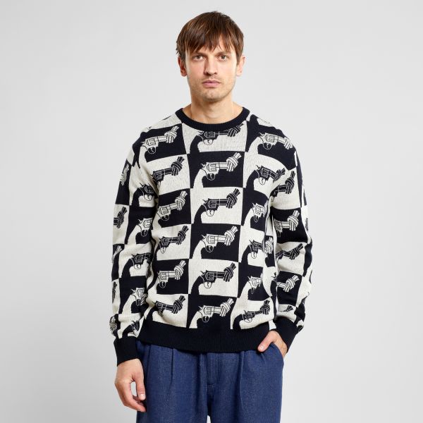 DEDICATED - MORA THE KNOTTED GUN SWEATER Strickpullover black