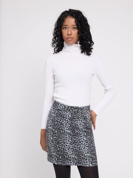 MAZINE - LEO SKIRT Rock grey printed