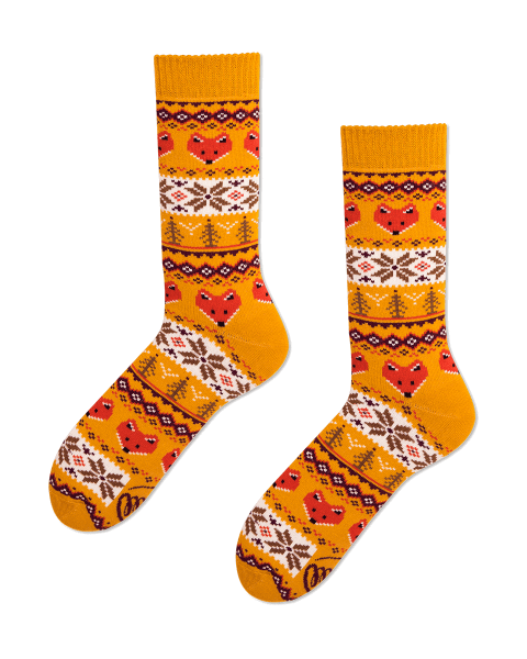 MANYMORNINGS - WARM FOX Motivsocken 35 - 46