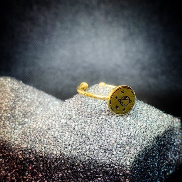 BAZOU - UNIVERSE Ring gold Edelstahl