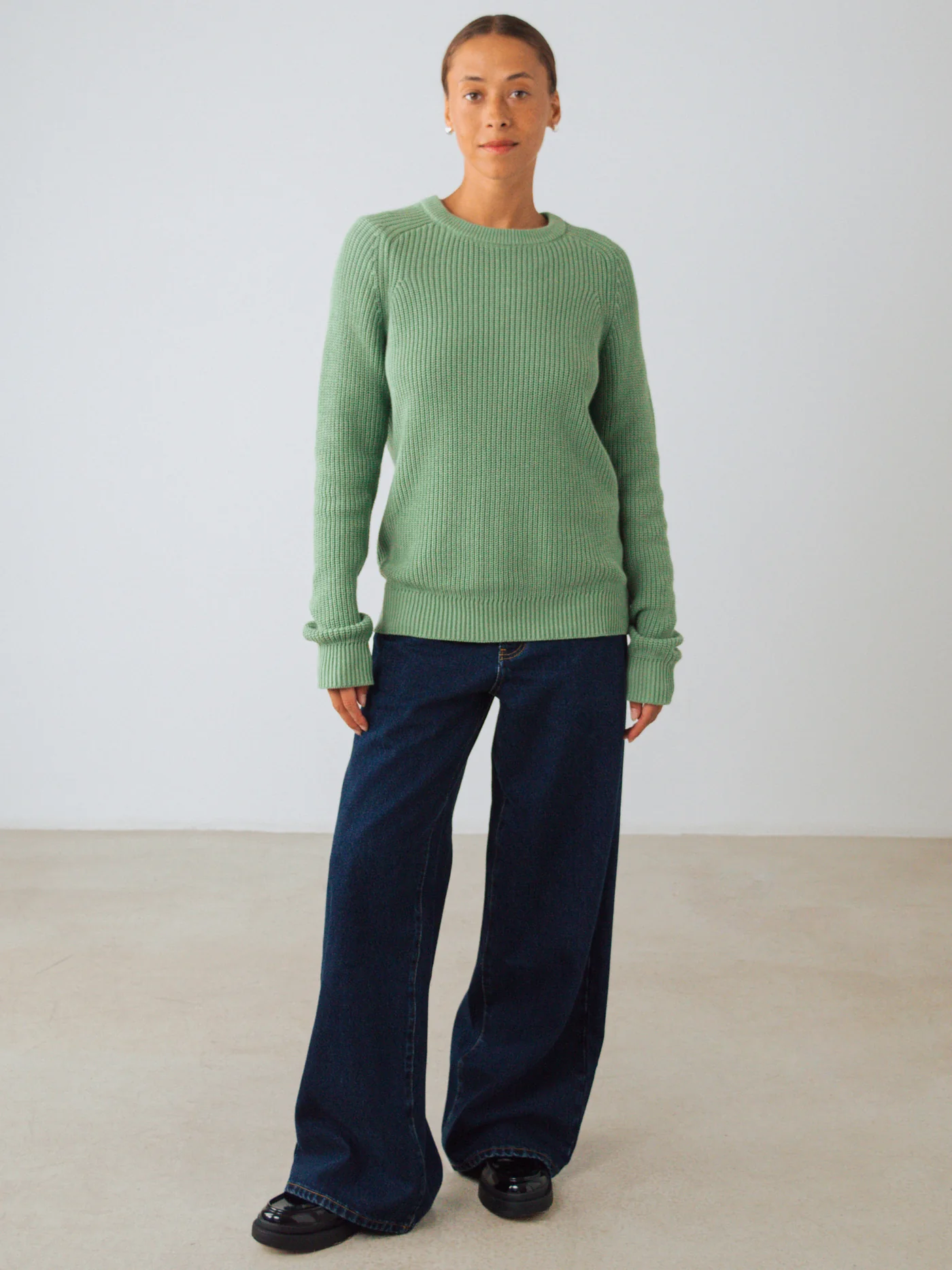 HB-20131_Heavy_Knit_Jumper_Women_Sage_1