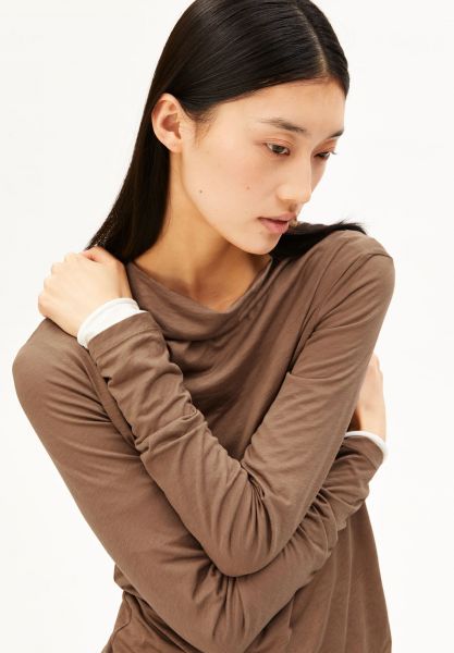 ARMEDANGELS - CALUNAA LONGSLEEVE Lyocell Longsleeve amberwood