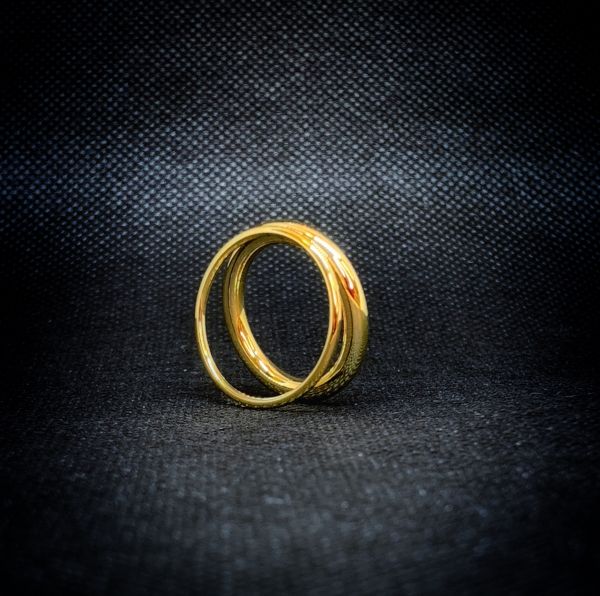 BAZOU - DOUBLE RING Ring gold Edelstahl