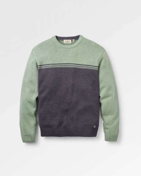 PASSENGER - WALD KNITTED JUMPER Pullover pistachio charcoal 
