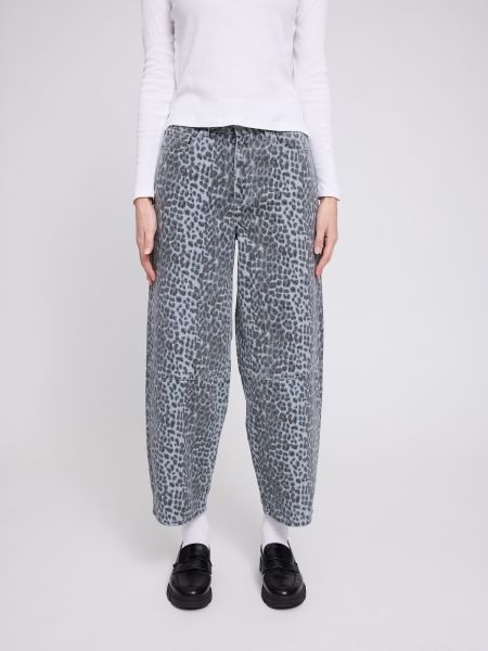 MAZINE - LEONIE PRINTED BARREL GOTS Hose grey printed 