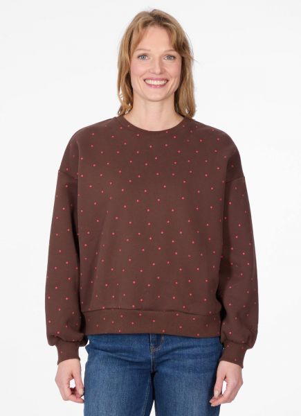 RAGWEAR - WUSS DOTS Kapuzenpullover dark choco
