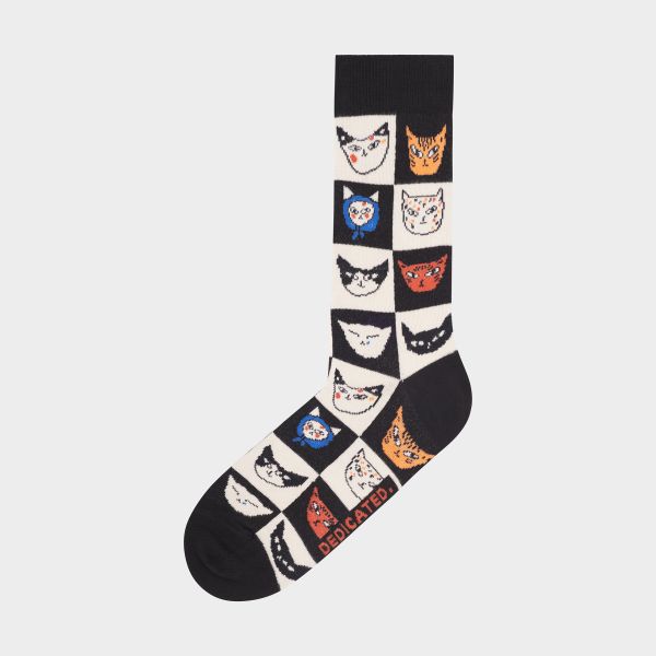 DEDICATED - CAT BINGO SIGTUNA Socken - Black 36 - 45