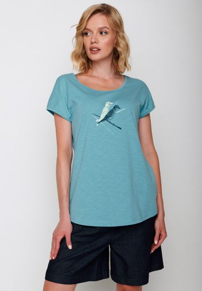 GREENBOMB - ANIMAL BIRDS HARMONYCool Shirt island blue