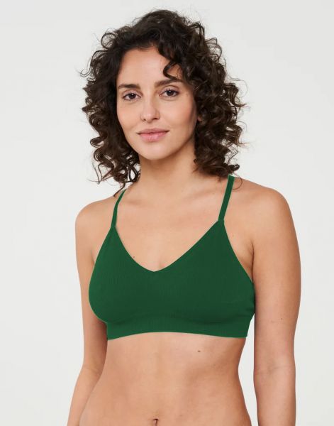 RECOLUTION - KALMIA RIB BRA Basic Bralette - garden green