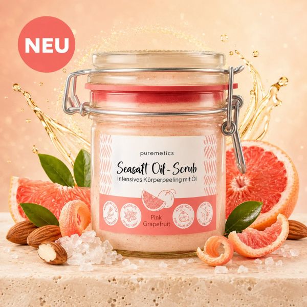PUREMETICS - SEASALLT OIL SCRUB Körperpeeling pink grapefruit 