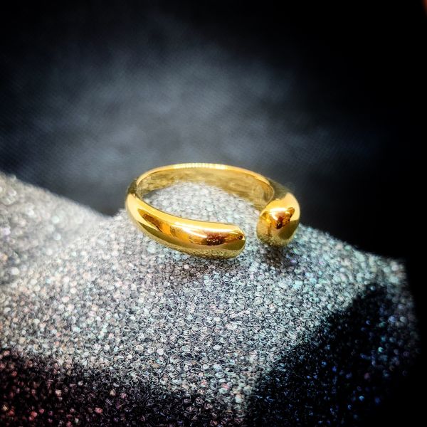 BAZOU - OPEN RING Ring gold Edelstahl