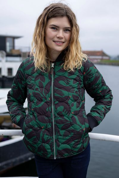 DANEFAE - DANECANDOTHERMO AOP JACKET Fleecejacke dark pine black
