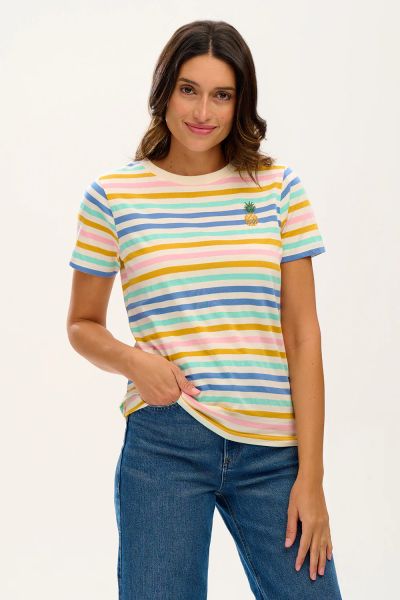 SUGARHILL BRIGHTON - MAGGIE T-SHIRT Shirt multi tropical ombre stripe 