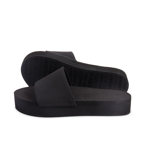 INDOSOLE - SLIDES Damen Sandale Slides Platform black