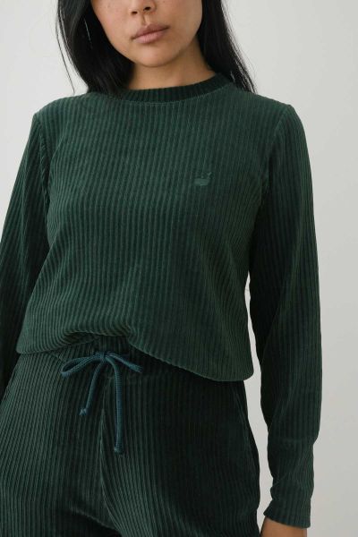 TWOTHIRDS - EPARSES Cord-Pullover dark green