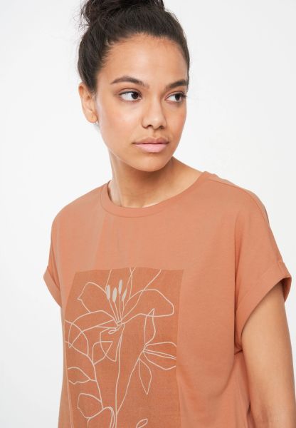 RECOLUTION - CAYENNE FLOWER LINES Shirt capri orange
